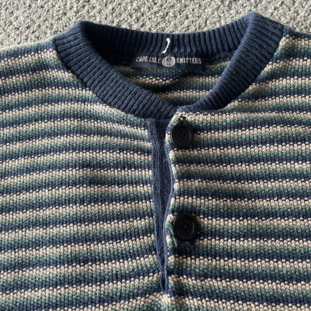 Cape Isle Knitters Sweater. Large. Vintage. Stripped.‎ Fisherman's